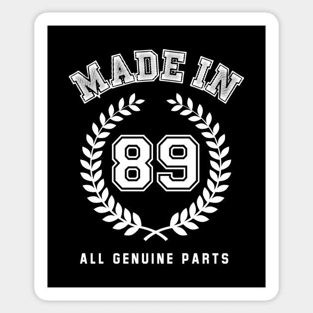 Made In 89 All Genuine Parts Sticker by Rebus28